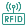 RFID tunnel integration icon for automated garment scanning and traceability